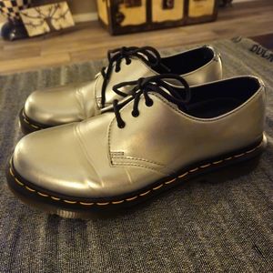 Dr. Martens Silver Loafer US 10 EUC